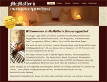 Tablet Screenshot of brauereigasthof.mcmuellers.de